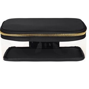 NEW NWT Stoney Clover Lane Open Top Pouch Clear Mirror Noir Black